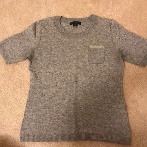 Short sleeve shirt in sweater material